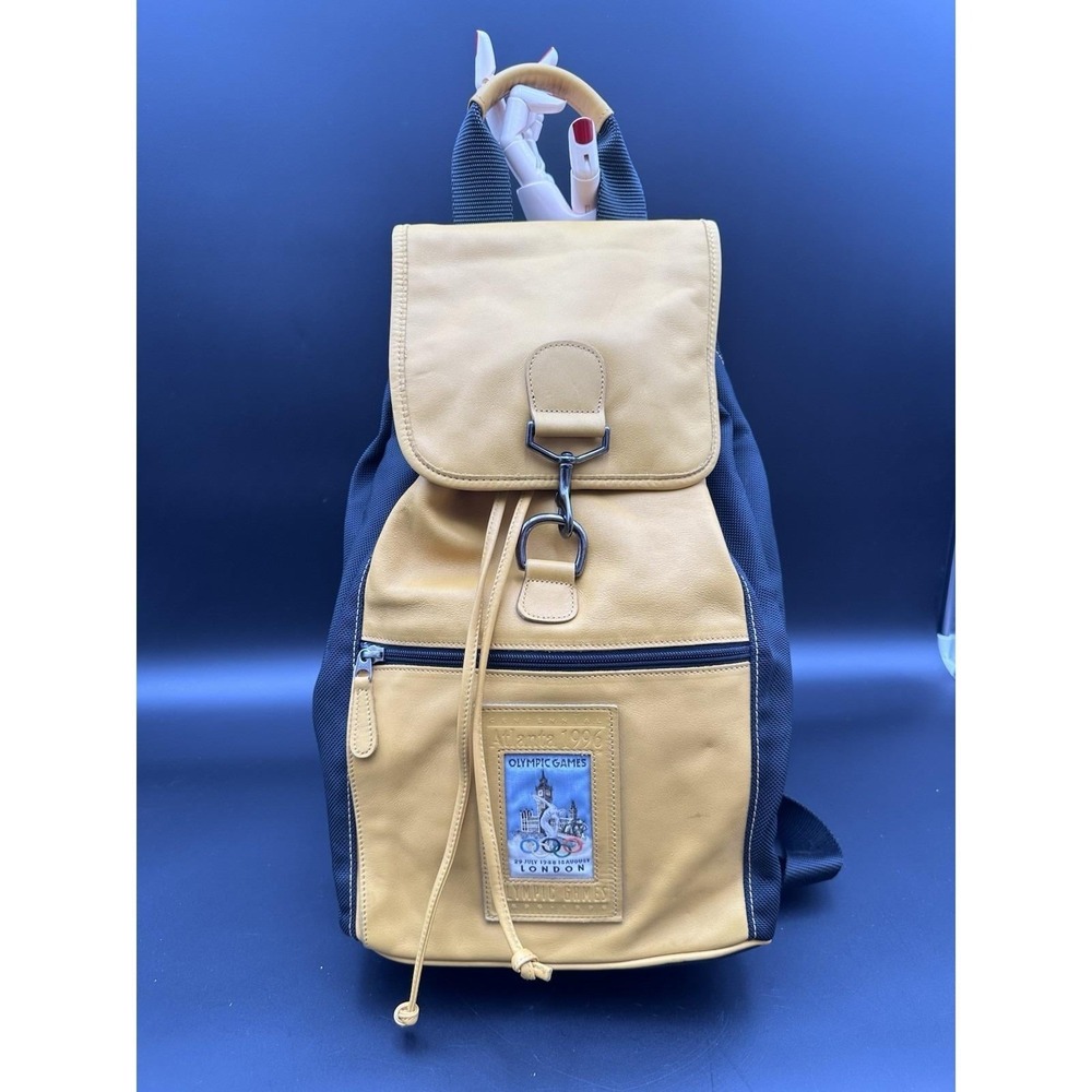 Vintage Coach 1996 Atlanta Olympic Games Yellow Leather Backpack